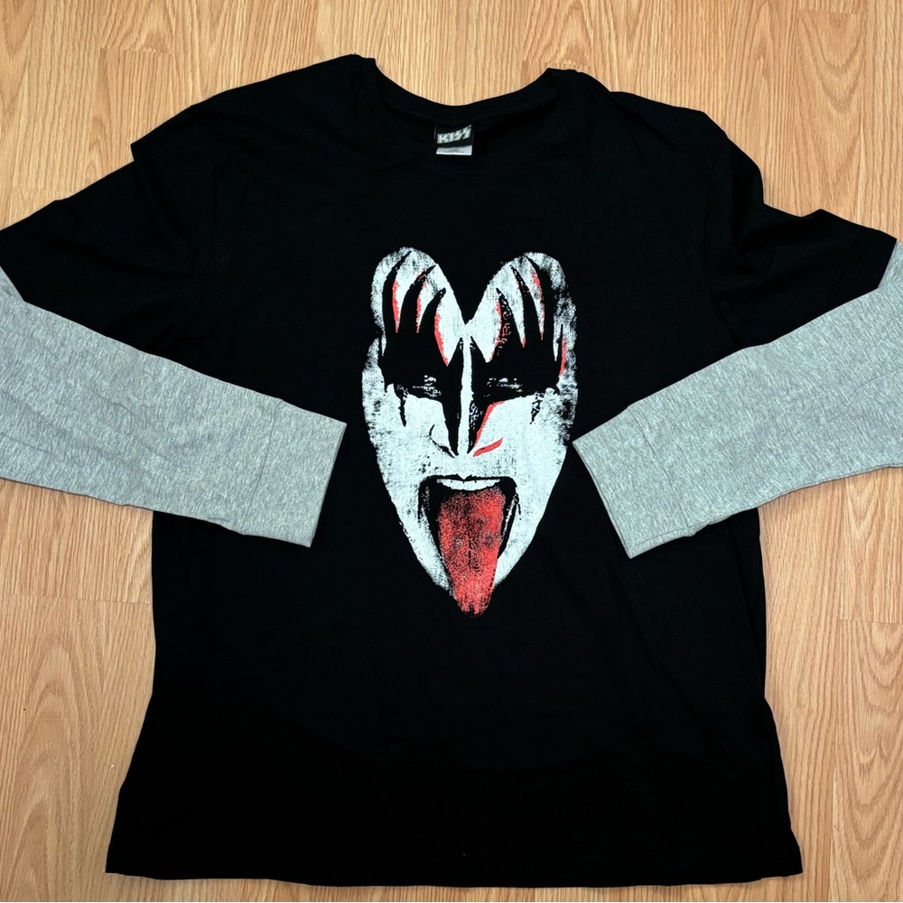 KISS - GENE SIMMONS, DEMON OFFICIAL MERCHANDISE LONG SLEEVE JERSEY *NEW* / XL